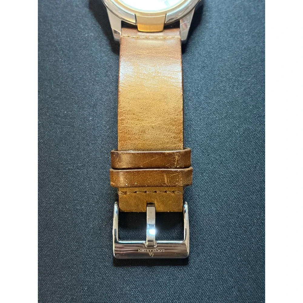 Louis Arden Quartz Watch Mens‎ Brown Leather Strap LA2047M Luxury Casual